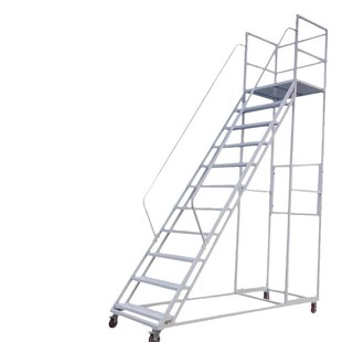 Climb Ladder for Home Use Supermarket Talking Ladder Pocket Ladder with Wheels Movable Platform Ladder Warehouse Climb Ladder
