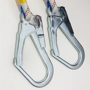 High-altitude work safety belt safety rope five-point safety belt climbing rope European-style double large hook with buffer