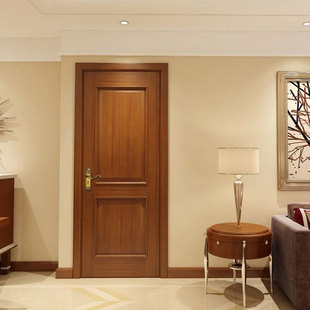 Natural Ebony Composite Solid Wood Door Simple Interior Door Home Hotel Engineering Wooden Door