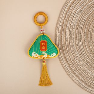 Sunny plowing Dragon Boat Festival cotton doll triangle zongzi jewelry wormwood sachet pendant antique carry-on embroidery sachet zongzi
