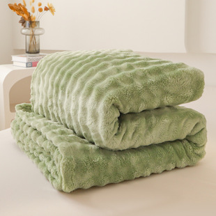 Class A Imitation Rabbit Fleece Blanket Solid Color Blanket Rabbit Fleece Milk Fleece Blanket Cover Blanket Leisure Blanket Warm Blanket Spring and Autumn Blanket
