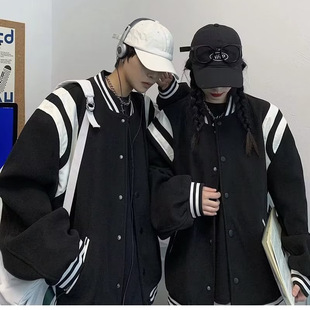 Woolen baseball jacket men's and women's trendy spring and autumn new style Ruan shuaigao Street American retro couple cardigan jacket trendy