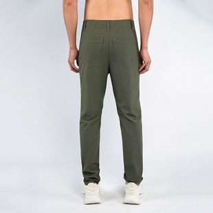 Lulu's New Spring and Summer High-End Business Men's Casual Pants, Sports Outdoor Running Pants, Loose and Versatile Pure Color