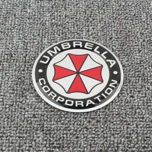 Car Personality Creative Metal Scratch Car Sticker Fuel Tank Cover Shelter Biochemical Crisis Umbrella Aluminum Alloy Tail Sticker