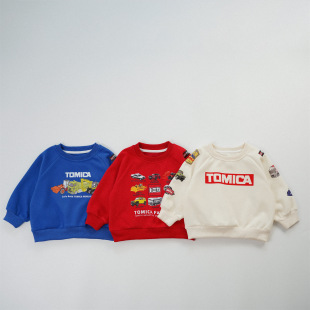 Children's sweater Japanese cartoon car boy's sweater 24 autumn boy's sweater foreign trade children's clothing wholesale