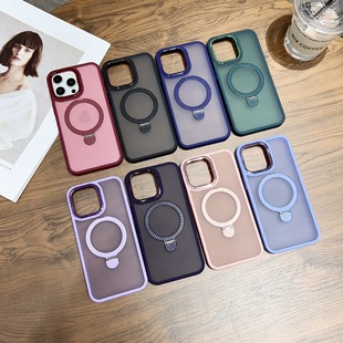 stand for iphone16 phone case iPhone15promax transparent magnetic suction ip13 advanced sense 15pro