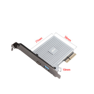 Aiyu USB10G PCl-EX4 к USB3.2Gen2x1 полноскоростная карта адаптера PCl-E на Typc C