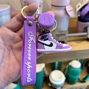 Internet Red Sneakers Creative AJ Shoes Keychain Pendant Boys School Bag Hanging Gifts Car Key Chain Gifts
