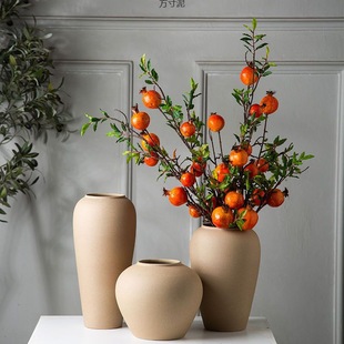 New Chinese vase ceramic flowerpot retro pottery pot dried flower living room flower arrangement decoration slightly defective factory a wholesale