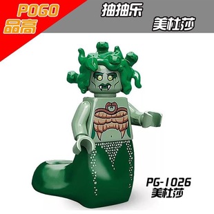Drawing Le Series Cartoon Shark Sausage Pizza Man Buzz Lightyear Building Block Minifigure Assembled Toy Ornament Bag