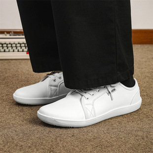 Cross-border Low-top Lace-up Leather Casual Shoes Men's New Wide-head Barefoot Shoes Light Soft Sole Men's Outdoor sneaker