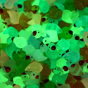 Luminous Duck Color Mini Crystal Glue Resin Handmade DIY Jewelry Miniature Ornaments Simulation Duckling