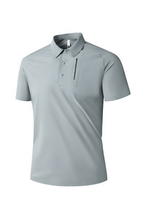 2025 Summer Bird Home Same Style Men's New Ice Silk Short-sleeved POLO Shirt Fashionable Pure Cotton Round Neck T-shirt Breathable Fast