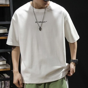 Pure Cotton Heavy Couple Short-sleeved T-shirt Men's Ins Trendy Brand Men's Half-sleeved T-shirt Summer Trendy Base Shirt Top