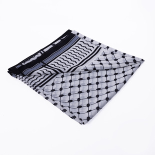 115cm Arabian Chiffon Square Scarf Plaid Square Scarf Straight Side Women's Headscarf Scarf Accessories