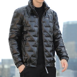 Winter Bright Face Cotton Clothes Men's Casual Thickened Cotton Clothes Fashionable Korean Bread Clothes Jacket Men's Cross-border Export