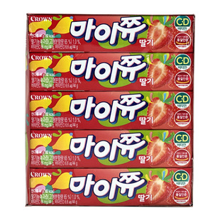 South Korea imported CROWN Corao sweet and sour fruit soft candy 44g strawberry grape Apple peach flavor candy