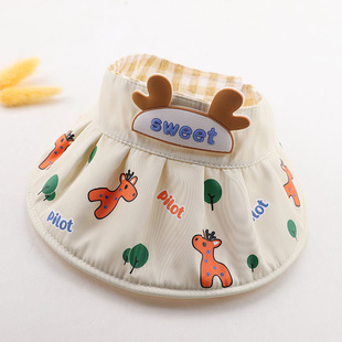 New Children's Hat Empty Hat Baby Hat Breathable Thin Cute Basin Hat Sunscreen Baby Beach Sun Hat
