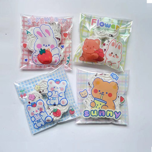 in stock variety of transparent cute cartoon snowflake crisp nougat self-adhesive bag baking cookies packaging jewelry self-adhesive bag