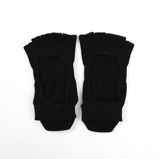 Cross-border New Five-finger Open-toe Yoga Socks Half-toe Digging Back Combed Cotton Five-finger Socks Anti-slip Silicone Sweat Breathable