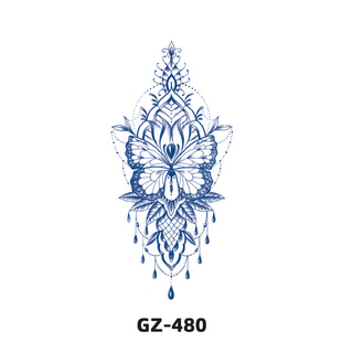 New in stock semi-permanent juice herbal tattoo stickers waterproof long-lasting tattoo text simulation tattoo stickers for men and women
