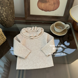 [Dessert cheese] Winter New Girl's Western Style Khaki Small Fragrant Vest Mao Mao Stitching Top Poncho Vest
