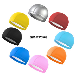 Universal adult PU cap waterproof swimming cap swimming cap cloth cap increase without head Factory Direct wholesale custom LOGO