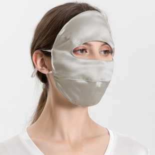 Huaye new summer silk sunscreen mask women's full face sunshade mask breathable riding UV protection driving batch