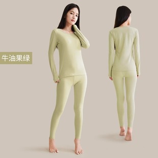Autumn and Winter New Pure Cotton Autumn Clothes Women's Women's Crewneck Pullover Warm suit Breathable Girl's 7A Bacteriostatic Base Shirt