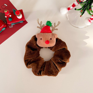 Christmas headdress elk elderly large intestine hair band women's high elastic hair tie rope rubber band interesting atmosphere hair accessories
