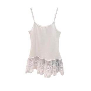 Women's 2025 New Summer Korean Style Lace Sling T-Shirt Pure Desire High-grade Sense Top Trendy Cross-border Wholesale