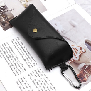 Wholesale glasses case hook portable glasses case leather soft bag glasses case sports sunglasses sunglasses case