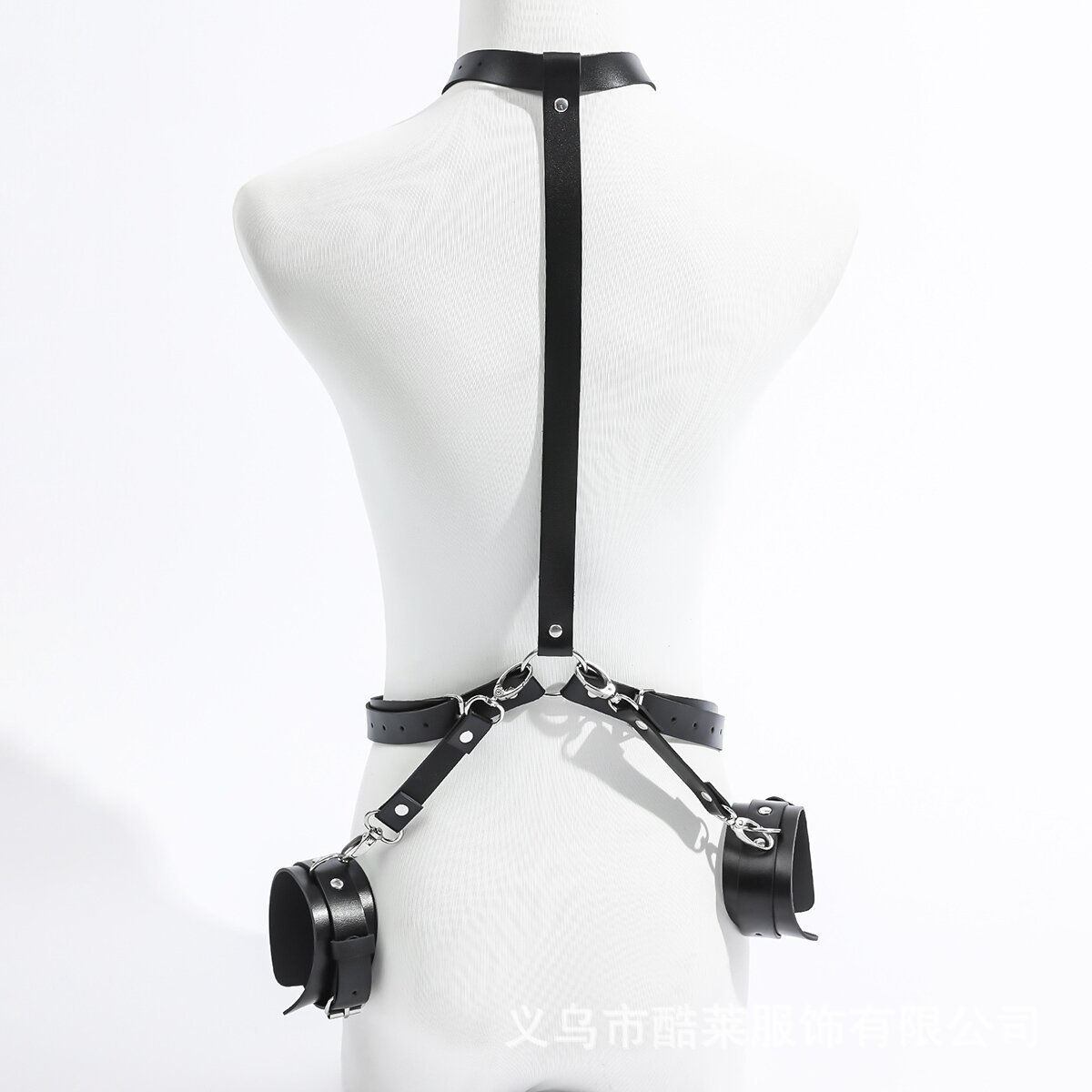Original European and American Punk Harajuku Couple Bound Leather Bound Belt Garment Garment Accessories Women's Hollow Belt Clothes
