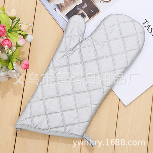 Silver coated heat insulation gloves microwave oven high temperature resistant gloves oven baking gloves electrical gift gloves