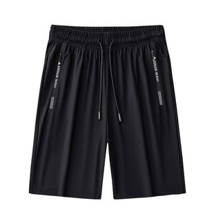 Factory wholesale export shorts men's summer ice silk thin large pants pocket zipper casual sports pants