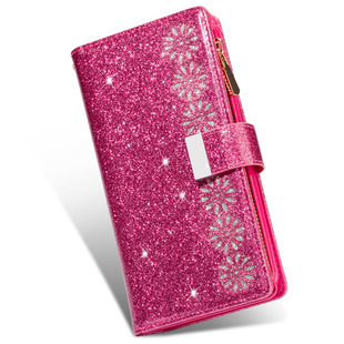 For Samsung S22 Ultra laser engraving glitter zipper bag mobile phone case bracket S22 Plus protective leather case