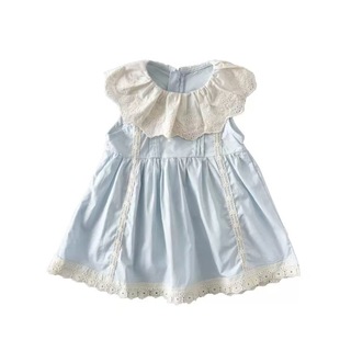 Girl's Summer Sleeveless Lacy Collar Doll Dress Baby Girl's Western Style Vest Princess Style dress