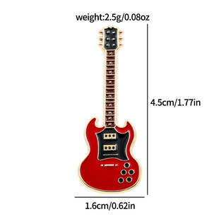 Creative guitar shape metal refrigerator alloy mobile phone stickers DIY accessories flat without needle badge accessories