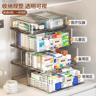 Drawer Type Medicine Box Transparent Medicine Storage Box Household Medicine Large Capacity Medicine Box Storage Rack Home Dispeller Box