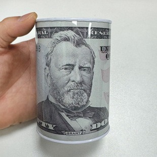 Children's Euro Piggy Bank Creative Tinplate Cartoon Piggy Bank Dollar Piggy Bank Change Storage Coin Tank