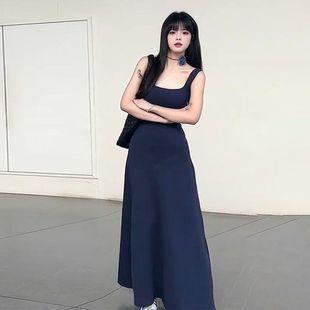 French Style Sleeveless Sling dress Children's Summer 2024 New Elegant Slimming Waist Vest Long Dress