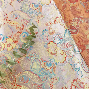 Brocade and All Things Raw Silk Jacquard Hanfu Costume Cheongsam Vest dress Fabric Handmade Fabric End of Month 8