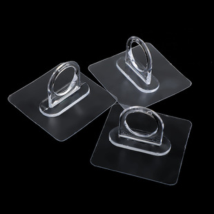 Punch-free ring hook super sticky mobile phone holder ring transparent patch hook shower gel storage hook