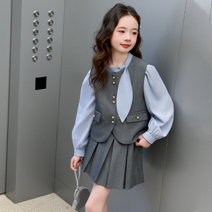 On behalf of girls JK suit spring and autumn fashion suit waistcoat skirt college style three-piece suit