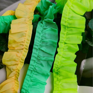2.5 color elastic cloth pleated single fungus lace accessories clothes skirt hair accessories fabric decorative elastic band