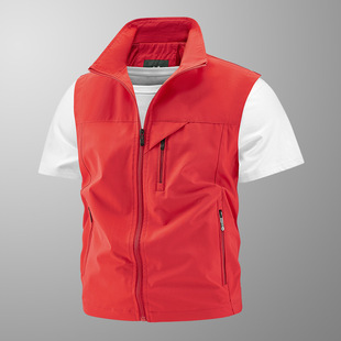 Summer Young and Middle-aged Men's Outdoor Tooling Fishing Vest Breathable Multi-pocket Tooling Photography Suit Director Horse Clip Men