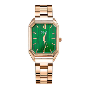 Ladies watch wholesale watch cross-border temperament quartz watch fashion square steel band watch women's small green watch