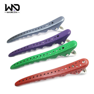 Factory wholesale aluminum shark clip duckbill clip color aluminum shark clip haircut hairdressing positioning clip word clip