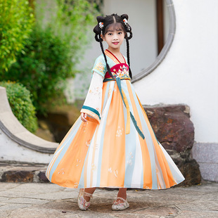 Мужская одежда для изучения китайского языка Hanfu, древний костюм, костюм для декламации, учащиеся начальной школы, девочки, треххарактерная сутра, церемония открытия, Детский костюм для выступления