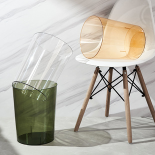 A64-65 round trash can PET transparent office straight trash can School classroom wastebasket big trash can